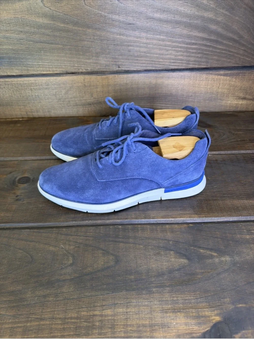 Cole Haan Grand Horizon II Blue Suede Casual Oxford Shoes Men Size 10 M
